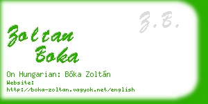 zoltan boka business card